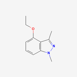 molecular formula C11H14N2O B13117599 4-ethoxy-1,3-dimethyl-1H-indazole 