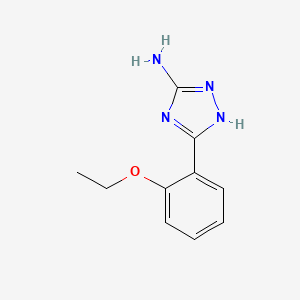 molecular formula C10H12N4O B13117628 5-(2-ethoxyphenyl)-1H-1,2,4-triazol-3-amine 