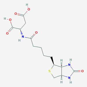 molecular formula C14H21N3O6S B13117648 biotinyl-Asp-OH 