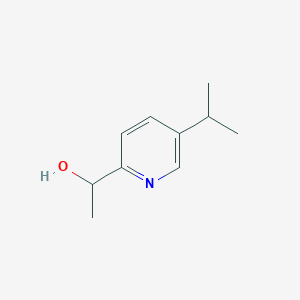 molecular formula C10H15NO B13117693 1-(5-Isopropylpyridin-2-yl)ethan-1-ol 