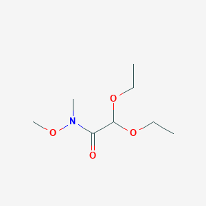 molecular formula C8H17NO4 B13117707 2,2-Diethoxy-N-methoxy-N-methylacetamide 