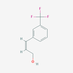 molecular formula C10H9F3O B13117728 2-Propen-1-ol, 3-[3-(trifluoromethyl)phenyl]-, (2Z)- 