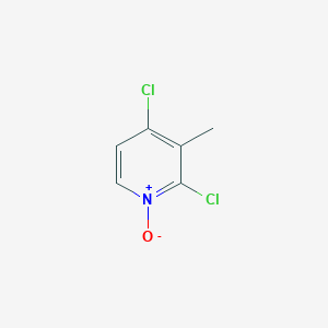 molecular formula C6H5Cl2NO B13117738 2,4-Dichloro-3-methyl-1-oxidopyridin-1-ium 