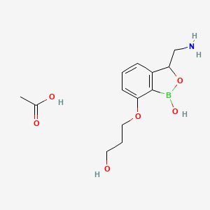 3-(Aminomethyl)-7-(3-hydroxypropoxy)benzo[c][1,2]oxaborol-1(3H)-ol acetate