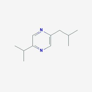 molecular formula C11H18N2 B13117788 2-Isopropyl-5-isobutylpyrazine CAS No. 68290-70-0