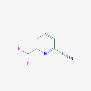 molecular formula C7H4F2N2 B13117807 6-(Difluoromethyl)picolinonitrile 