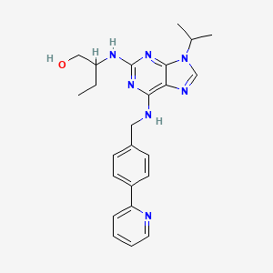 2-((9-Isopropyl-6-((4-(pyridin-2-yl)benzyl)amino)-9H-purin-2-yl)amino)butan-1-ol