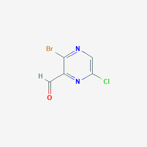 3-Bromo-6-chloropyrazine-2-carbaldehyde