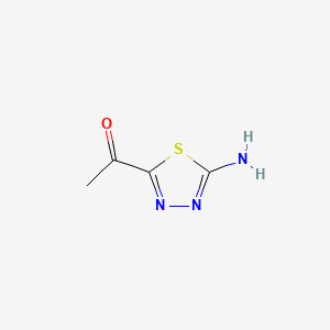 molecular formula C4H5N3OS B13117876 1-(5-Amino-1,3,4-thiadiazol-2-yl)ethanone 