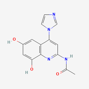 N-(6,8-Dihydroxy-4-(1H-imidazol-1-yl)quinolin-2-yl)acetamide