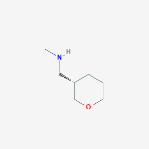 molecular formula C7H15NO B13117929 (S)-N-Methyl-1-(tetrahydro-2H-pyran-3-yl)methanamine 