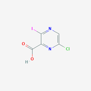 molecular formula C5H2ClIN2O2 B13117939 6-Chloro-3-iodopyrazine-2-carboxylicacid 