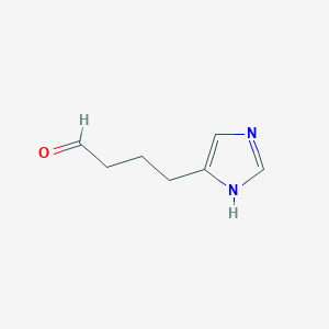 molecular formula C7H10N2O B13117945 4-(1H-imidazol-5-yl)butanal 