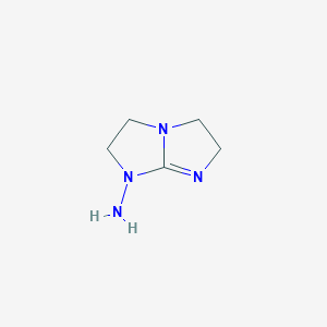 molecular formula C5H10N4 B13117983 2,3,5,6-Tetrahydro-1H-imidazo[1,2-a]imidazol-1-amine 