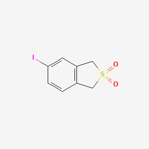 molecular formula C8H7IO2S B13118027 5-Iodo-1,3-dihydro-2-benzothiophene 2,2-dioxide 