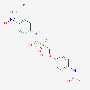 molecular formula C19H18F3N3O6 B1311803 (R)-3-(4-乙酰氨基苯氧基)-2-羟基-2-甲基-N-(4-硝基-3-(三氟甲基)苯基)丙酰胺 CAS No. 885324-25-4