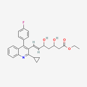 B1311804 Ethyl (E)-3,5-dihydroxy-7-[2-cyclopropyl-4-(4-fluorophenyl)-3-quinolinyl]-hept-6-enoate CAS No. 172336-32-2