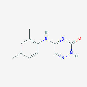 molecular formula C11H12N4O B13118054 5-((2,4-Dimethylphenyl)amino)-1,2,4-triazin-3-ol 