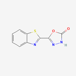 molecular formula C9H5N3O2S B13118059 5-(Benzo[d]thiazol-2-yl)-1,3,4-oxadiazol-2-ol 