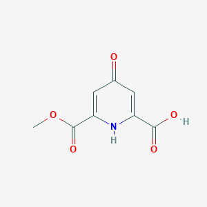 molecular formula C8H7NO5 B13118070 4-Hydroxy-6-(methoxycarbonyl)pyridine-2-carboxylic acid 