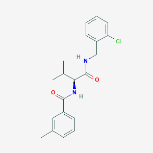 molecular formula C20H23ClN2O2 B13118095 (S)-N-(1-((2-Chlorobenzyl)amino)-3-methyl-1-oxobutan-2-yl)-3-methylbenzamide 