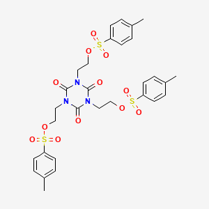 2-[3,5-Bis[2-(4-methylphenyl)sulfonyloxyethyl]-2,4,6-trioxo-1,3,5-triazinan-1-yl]ethyl 4-methylbenzenesulfonate