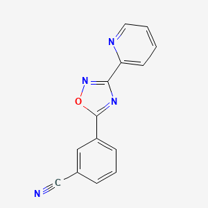 molecular formula C14H8N4O B1311812 3-(3-(吡啶-2-基)-1,2,4-噁二唑-5-基)苯甲腈 CAS No. 327056-18-8