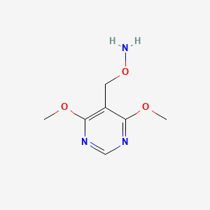 molecular formula C7H11N3O3 B13118126 O-((4,6-dimethoxypyrimidin-5-yl)methyl)hydroxylamine 