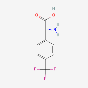 molecular formula C10H10F3NO2 B13118128 (S)-2-Amino-2-(4-(trifluoromethyl)phenyl)propanoicacid 