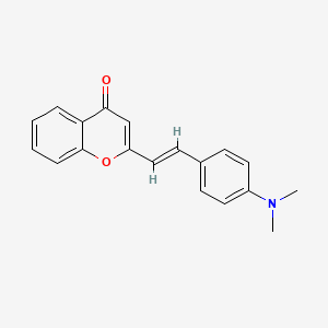 molecular formula C19H17NO2 B13118136 (E)-2-(4-(Dimethylamino)styryl)-4H-chromen-4-one 