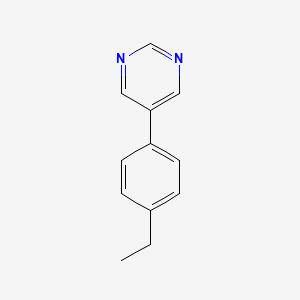 molecular formula C12H12N2 B13118137 5-(4-Ethylphenyl)pyrimidine 