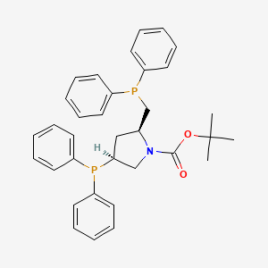 B1311815 (2S,4S)-(-)-N-BOC-4-Diphenylphosphino-2-diphenylphosphinomethyl-pyrrolidine CAS No. 61478-28-2