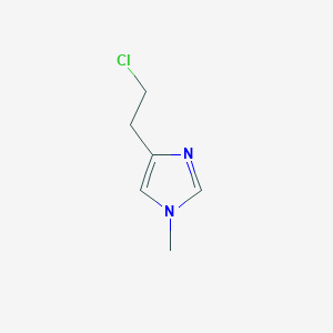 molecular formula C6H9ClN2 B13118161 4-(2-Chloroethyl)-1-methyl-1H-imidazole 