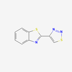 molecular formula C9H5N3S2 B13118178 2-(1,2,3-Thiadiazol-4-yl)benzo[d]thiazole 