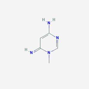 molecular formula C5H8N4 B13118186 6-Imino-1-methyl-1,6-dihydropyrimidin-4-amine 