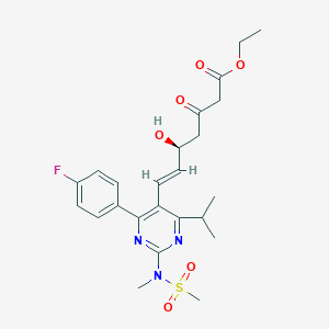 molecular formula C24H30FN3O6S B1311819 (S,E)-7-(4-(4-氟苯基)-6-异丙基-2-(N-甲基甲磺酰胺基)嘧啶-5-基)-5-羟基-3-氧代庚-6-烯酸乙酯 CAS No. 901765-36-4