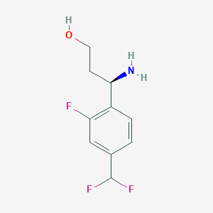 (R)-3-amino-3-(4-(difluoromethyl)-2-fluorophenyl)propan-1-ol