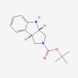 molecular formula C15H20N2O2 B13118231 cis-t-Butyl 1,3a,4,8b-tetrahydropyrrolo[3,4-b]indole-2(3H)-carboxylate 