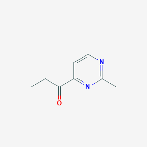 molecular formula C8H10N2O B13118243 1-(2-Methylpyrimidin-4-yl)propan-1-one CAS No. 67860-39-3