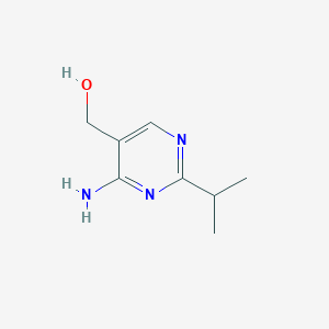 molecular formula C8H13N3O B13118246 (4-Amino-2-isopropylpyrimidin-5-yl)methanol 