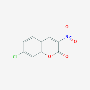 molecular formula C9H4ClNO4 B13118258 7-Chloro-3-nitro-2H-chromen-2-one 