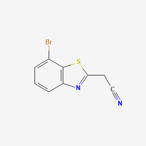 molecular formula C9H5BrN2S B13118260 2-(7-Bromobenzo[d]thiazol-2-yl)acetonitrile CAS No. 157764-11-9