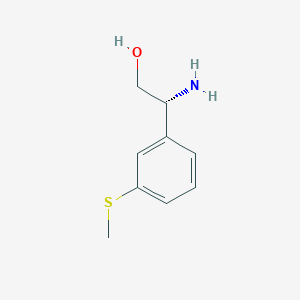 molecular formula C9H13NOS B13118321 (R)-2-Amino-2-(3-(methylthio)phenyl)ethanol 