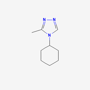 molecular formula C9H15N3 B13118342 4-Cyclohexyl-3-methyl-4H-1,2,4-triazole 