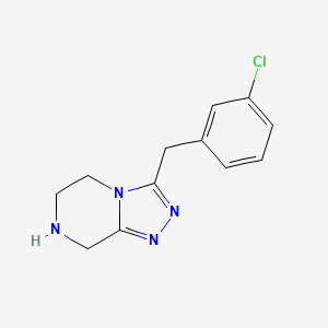 molecular formula C12H13ClN4 B13118355 3-(3-Chlorobenzyl)-5,6,7,8-tetrahydro-[1,2,4]triazolo[4,3-a]pyrazine 