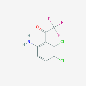 molecular formula C8H4Cl2F3NO B13118373 1-(6-Amino-2,3-dichlorophenyl)-2,2,2-trifluoroethan-1-one CAS No. 277301-96-9