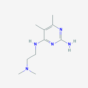 molecular formula C10H19N5 B13118388 N4-(2-(Dimethylamino)ethyl)-5,6-dimethylpyrimidine-2,4-diamine 