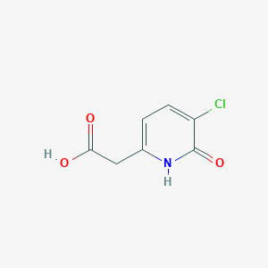 molecular formula C7H6ClNO3 B13118389 2-(5-chloro-6-oxo-1H-pyridin-2-yl)acetic acid CAS No. 1227600-55-6