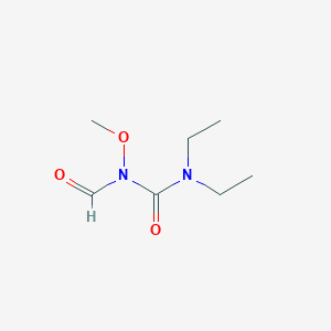 molecular formula C7H14N2O3 B131184 N-(Diethylcarbamoyl)-N-methoxyformamide CAS No. 146039-03-4