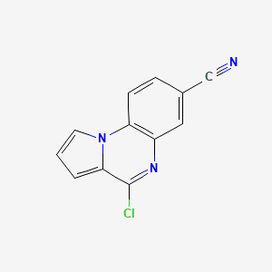 molecular formula C12H6ClN3 B13118414 4-Chloropyrrolo[1,2-a]quinoxaline-7-carbonitrile 